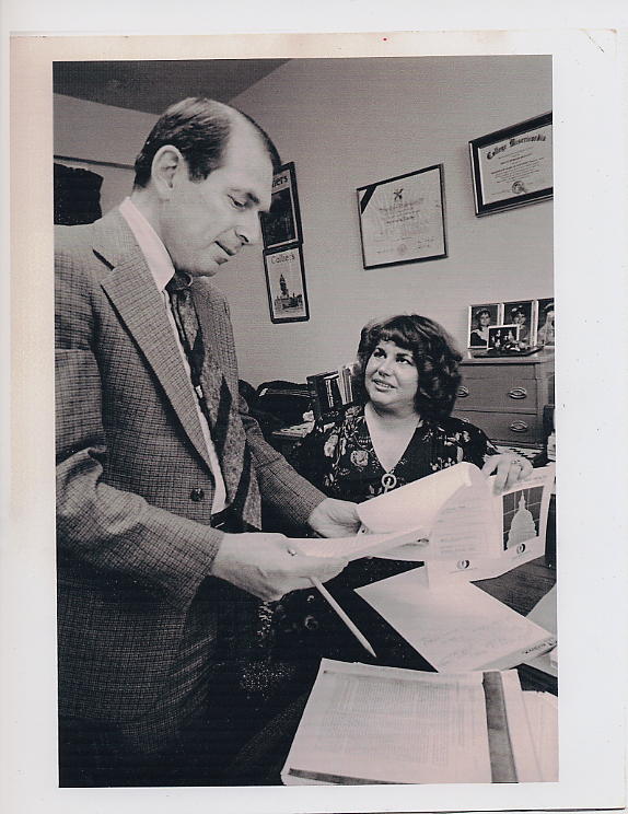 Grace at desk