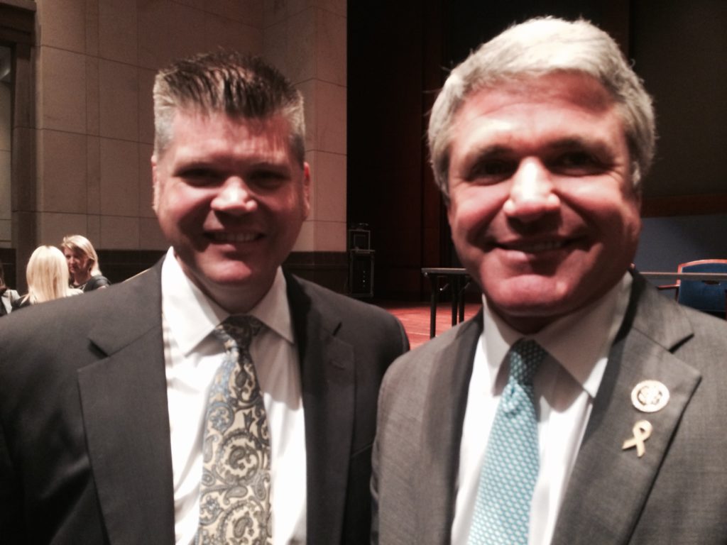 ACCO Board memmber Greg Aune MD, PhD and Congessman Michael McCaul (R-TX)