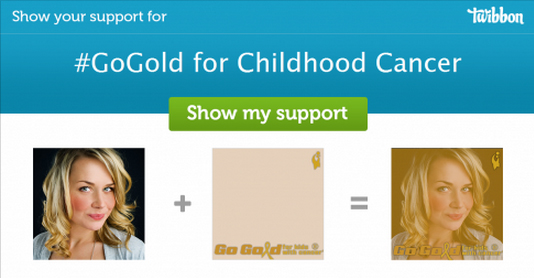turn your profile picture gold for childhood cancer