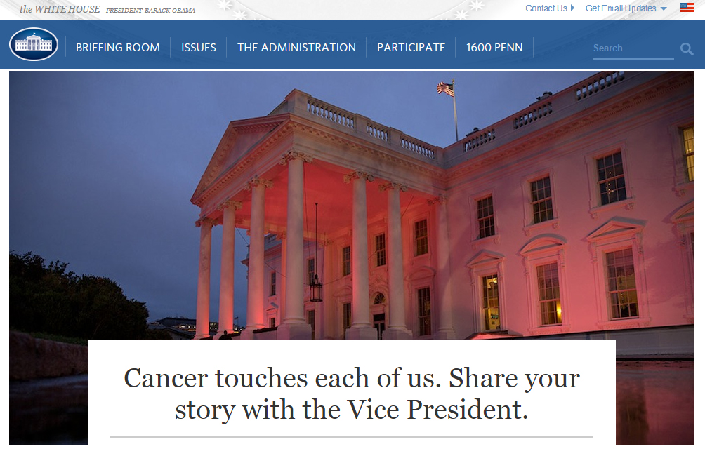 share your cancer story with vice president biden