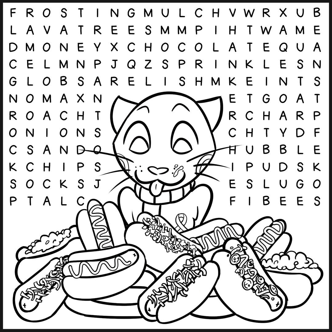 Hot dog word search